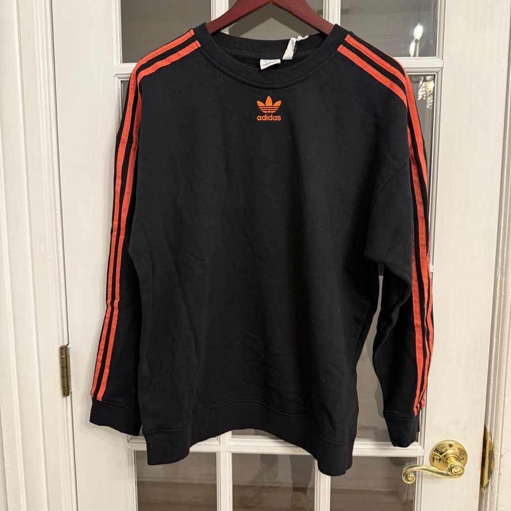 ADIDAS Women's Black Adibreak Crewneck Pullover Sweatshirt Size M NEW